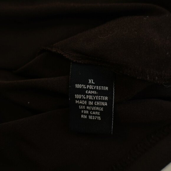 Zac & Rachel Teal Gray Floral V-Neck Ponco Flutter Sleeveless Blouse Top XL Poly - Picture 9 of 9